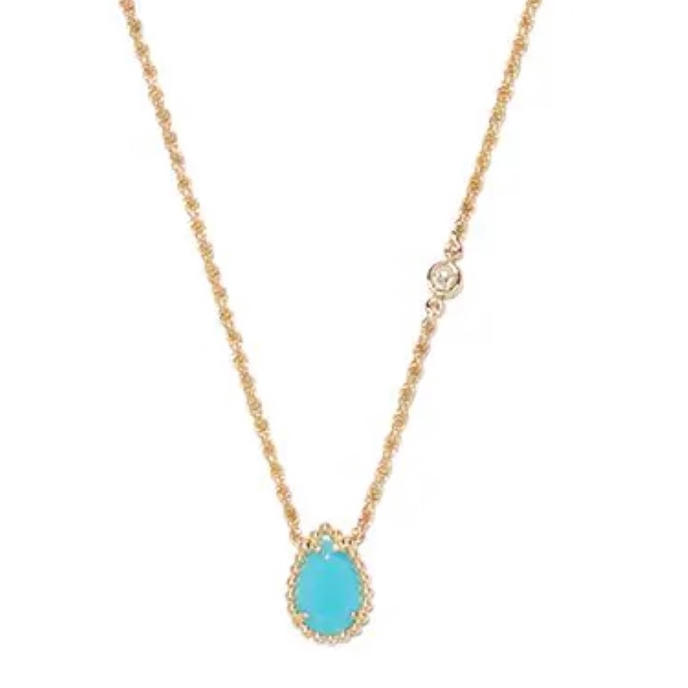 18k Serpent Bohème diamond & turquoise necklace XS
